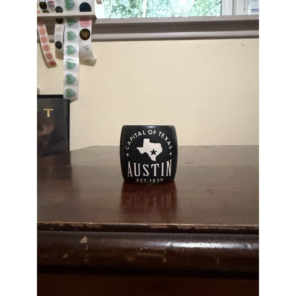Americaware Austin Texas Etched Matte Shot Glass 2023 Black